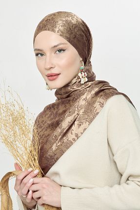 شال قهوه ای زنانه Scarf - کد 897844323