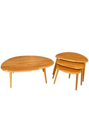 میز جلو مبلی بژ چوب Fawdecor - کد 894721362