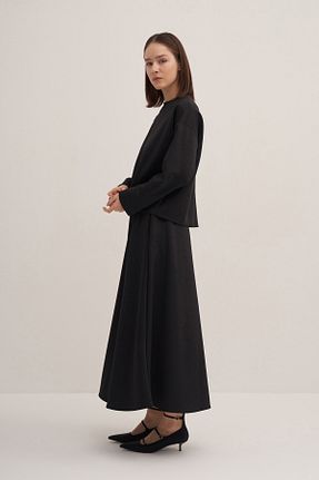 ست بالاتنه و پائین تنه مشکی زنانه بافتنی ebu prive - کد 897862672
