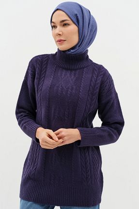 تونیک حجاب سرمه ای زنانه رگولار Tuğba - کد 900203254