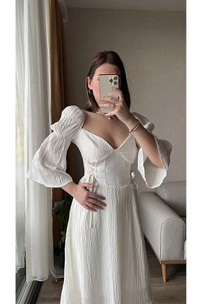 لباس سفید زنانه بافتنی FASHION COCKTAIL - کد 824524721