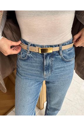 کمربند قهوه ای زنانه چرم مصنوعی Tina İstanbul - کد 897881164
