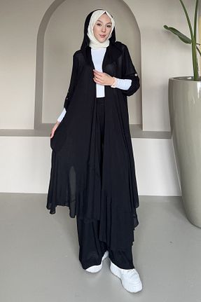 ست بالاتنه و پائین تنه مشکی زنانه بافتنی Saklı Butik - کد 897852236