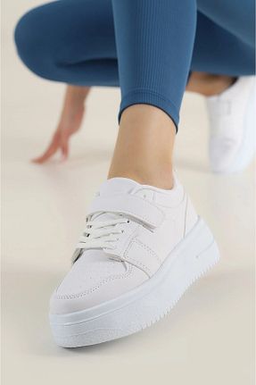 کفش اسنیکر سفید زنانه چسبی AlbiShoes - کد 897882346