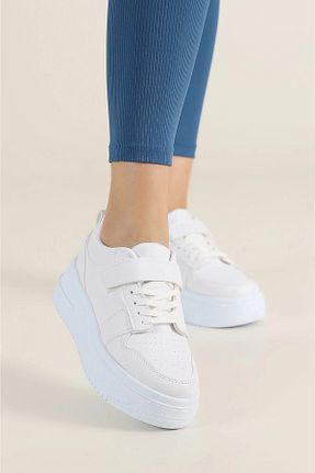 کفش اسنیکر سفید زنانه چسبی AlbiShoes - کد 897882346