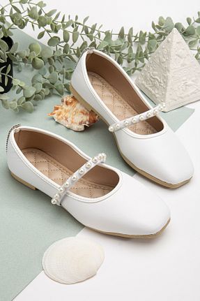بابت سفید زنانه چرم لاکی Slipcat - کد 897404718