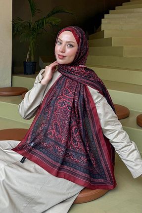 شال زرشکی زنانه پنبه ای lamelif.com - کد 897883738