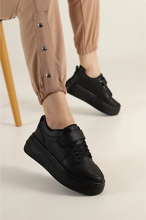کفش اسنیکر مشکی زنانه چسبی AlbiShoes - کد 897882898