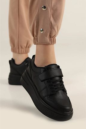 کفش اسنیکر مشکی زنانه چسبی AlbiShoes - کد 897882898