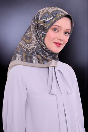 روسری قهوه ای پنبه ای Levidor - کد 897885718