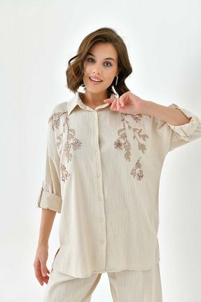 ست بالاتنه و پائین تنه نباتی زنانه بافت MVStore - کد 897884413