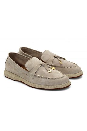 کفش لوفر بژ زنانه چرم خالص Gizzelli shoes - کد 895629162