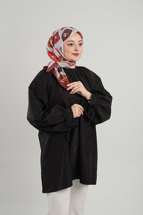 روسری زرشکی چاپی Giverny - کد 897894711