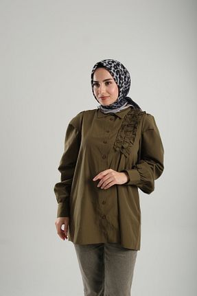 روسری قهوه ای چاپی Giverny - کد 897894706