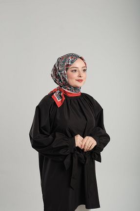 روسری نارنجی چاپی Giverny - کد 897894514