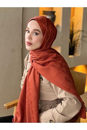 شال نارنجی زنانه Modakaşmir - کد 897898065