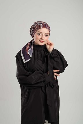 روسری بنفش چاپی Giverny - کد 897896528
