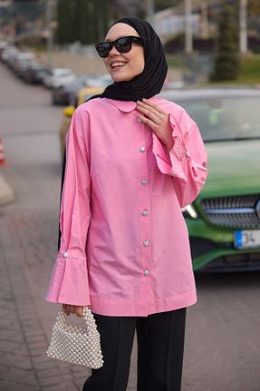 تونیک حجاب صورتی زنانه بافتنی LOCCO - کد 897898694