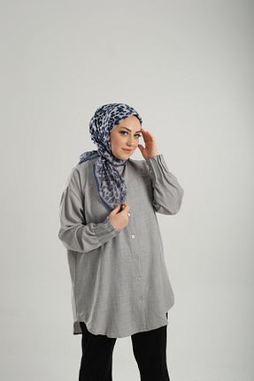 روسری طوسی چاپی Giverny - کد 897896157