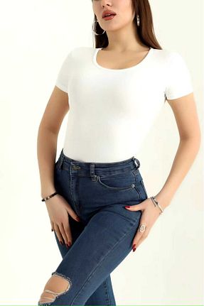بلوز سفید زنانه ساده Centeno - کد 897902085