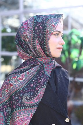 شال مشکی زنانه پنبه ای MONOOR - کد 897913193
