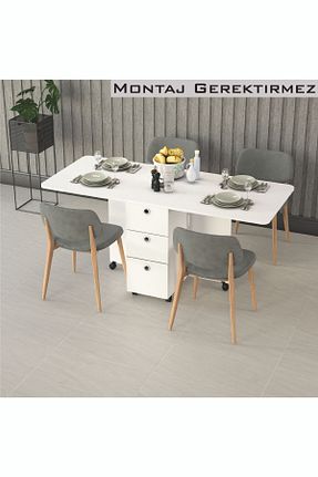 میز آشپزخانه سفید MDF Asra Trend - کد 210094718