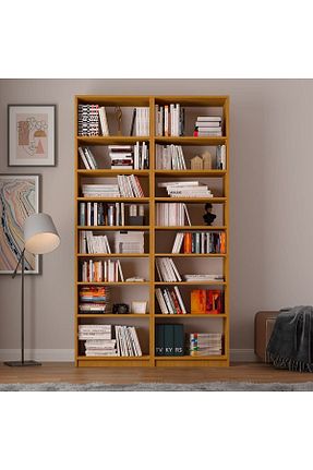 قفسه کتاب قهوه ای 205 cm Asra Trend - کد 266730859