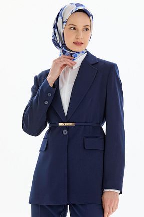 کت حجاب سرمه ای زنانه رگولار Tuğba - کد 897913460
