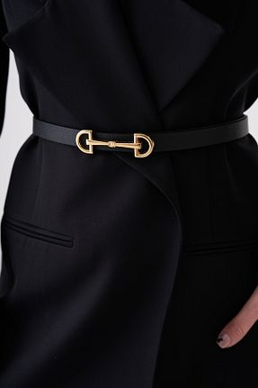 کمربند مشکی زنانه چرم مصنوعی WOMAN VISION - کد 897903901