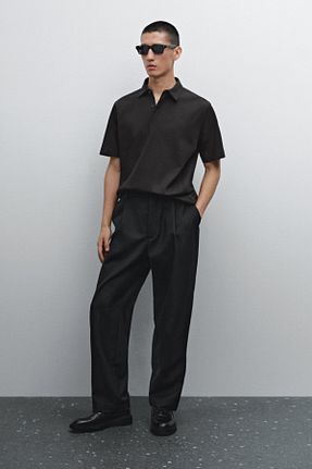 پولوشرت آبی مردانه پنبه ای Massimo Dutti - کد 897905538