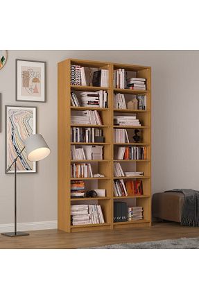 قفسه کتاب قهوه ای 205 cm Asra Trend - کد 266730859