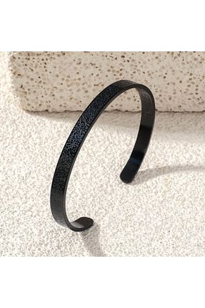 دستبند استیل (فولاد) مشکی زنانه استیل ضد زنگ Mansura - کد 897912908