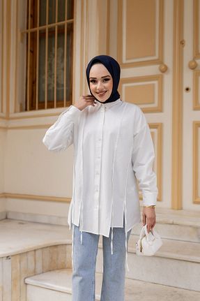 پیراهن حجاب سفید زنانه رگولار LOCCO - کد 897906138