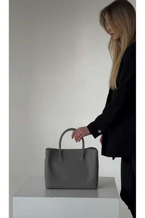 کیف دوشی طوسی زنانه چرم مصنوعی Barbaris - کد 897919775