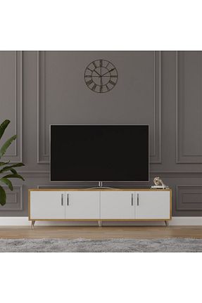 میز و پایه تلویزیون سفید چوب Asra Trend - کد 312129664