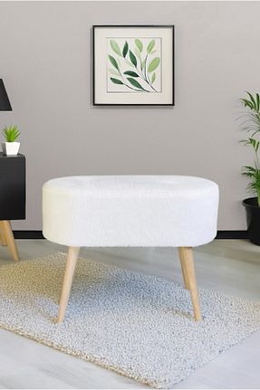 پوف و نیمکت سفید 60 x 35 YAPKAR - کد 869504462