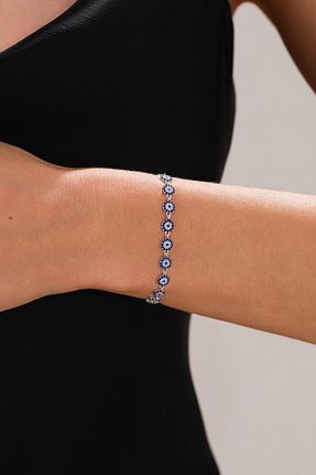 دستبند نقره رنگی زنانه 925 عیار Tmt Silver - کد 898540418