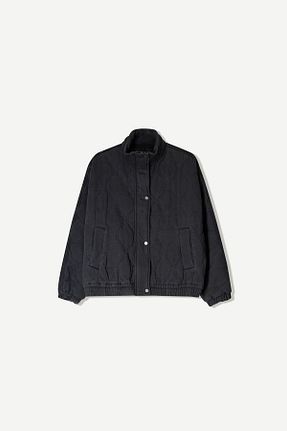کاپشن طوسی زنانه پنبه ای Bershka - کد 897945031
