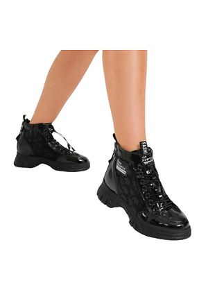 بوت / نیم بوت مشکی زنانه چرم مصنوعی Guja - کد 878532898