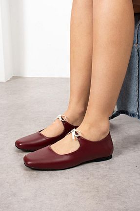 بابت زرشکی زنانه چرم مصنوعی ZENNESHOES - کد 898096683