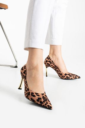 کفش استایلیتو قهوه ای پاشنه ضخیم Güllü Shoes - کد 897938110