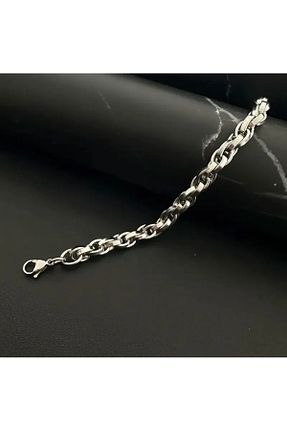 دستبند استیل (فولاد) طوسی زنانه استیل (فولاد) pullmarkt - کد 897969858