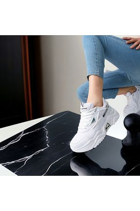 کفش اسنیکر سفید زنانه بند دار avenor - کد 897454470