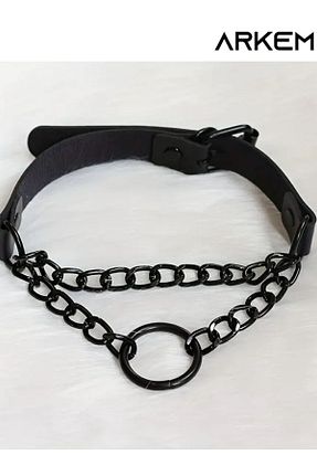 چوکر مشکی چرم مصنوعی ARKEM CLUB - کد 897980033