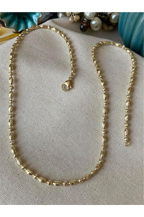 گردنبند استیل ( فولاد ) طلائی زنانه استیل (فولاد) Okyanus Butik - کد 864284602