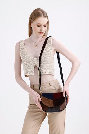 کیف پستچی رنگی زنانه جیر fubileather - کد 898589029