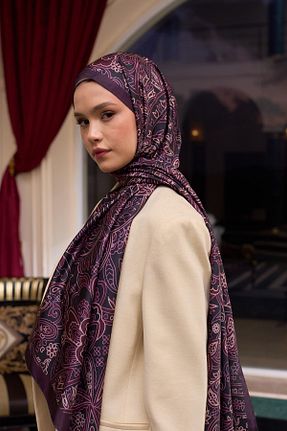 شال بنفش زنانه İpekhan - کد 897983491