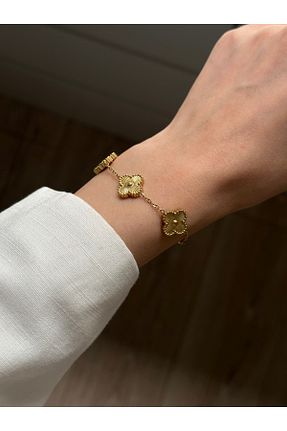 دستبند استیل (فولاد) طلائی زنانه استیل ضد زنگ YOUES JEWELRY - کد 858931952