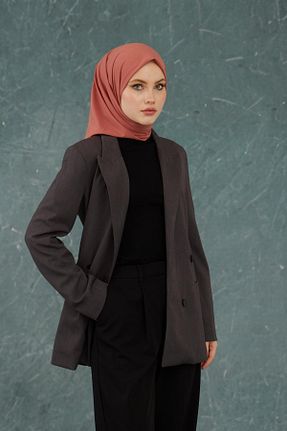 روسری نارنجی پلی استر İpekhan - کد 897985029
