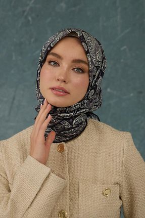 روسری مشکی پنبه پلی استر İpekhan - کد 897984761